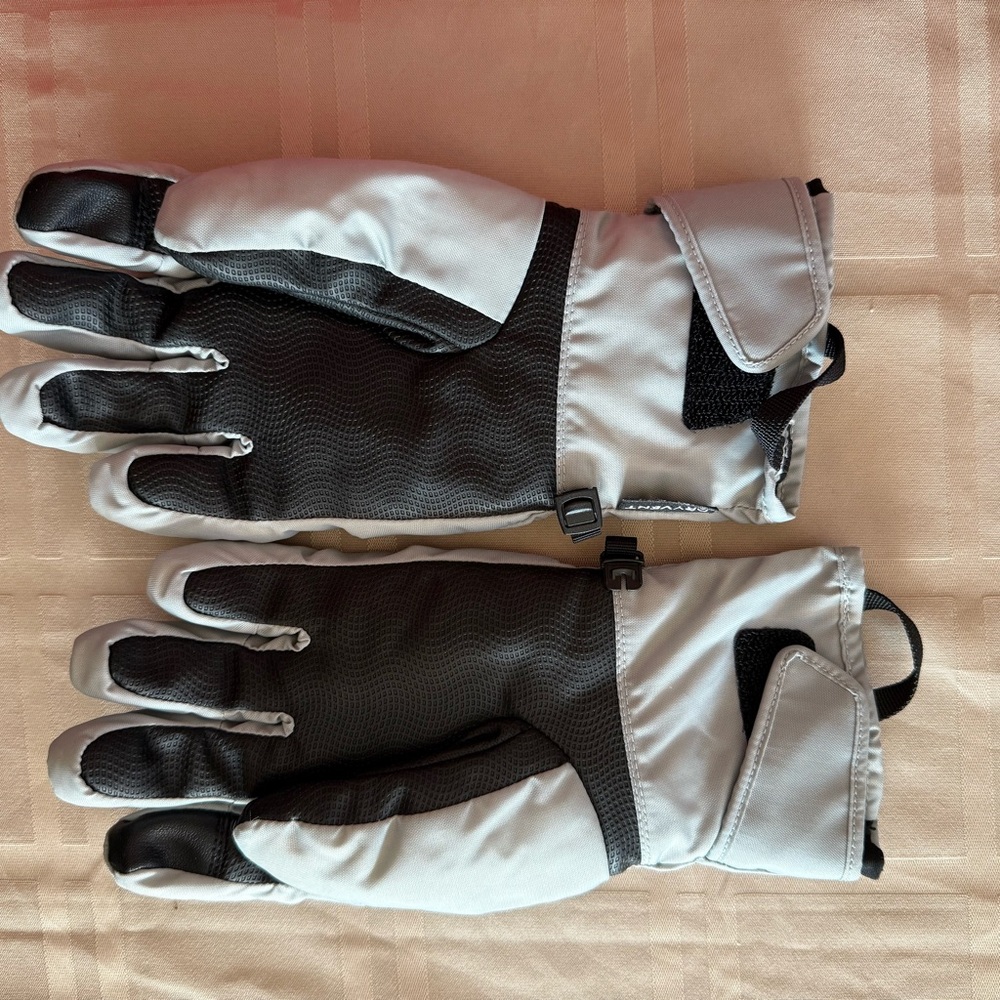 The North Face Gray and Black Gloves